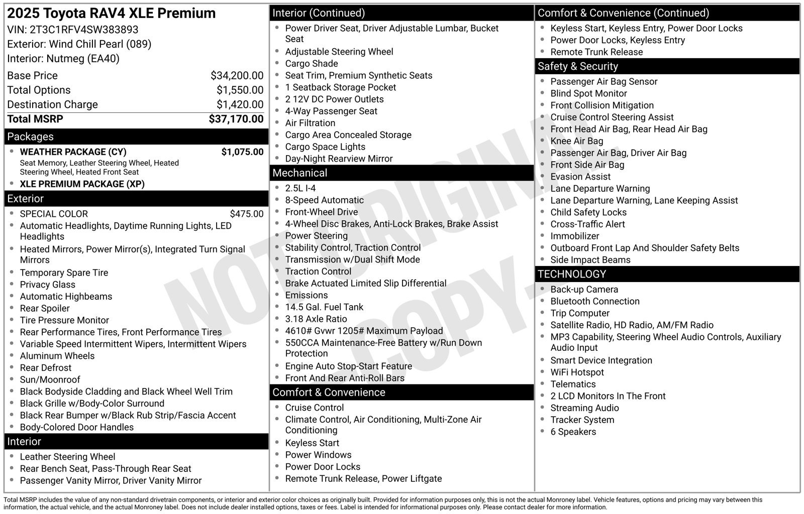 Used 2025 Toyota RAV4 XLE Premium w/ Weather Package FWD image 47