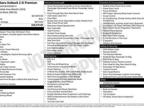 Used 2017 Subaru Outback 2.5i Premium image 13