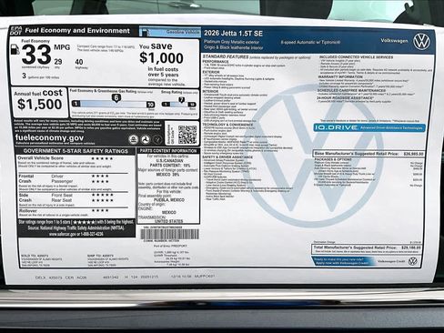 New 2026 Volkswagen Jetta SE image 19