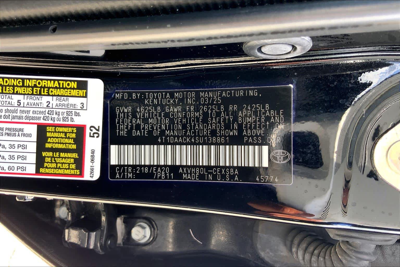 Certified 2025 Toyota Camry SE FWD image 36