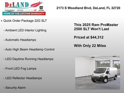 New 2025 RAM ProMaster 2500 w/ Quick Order Package 22G SLT image 18