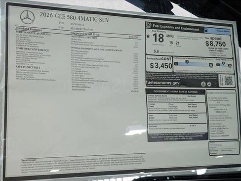 New 2026 Mercedes-Benz GLE 580 4MATIC image 19