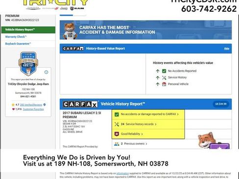 Used 2017 Subaru Legacy 2.5i Premium image 3