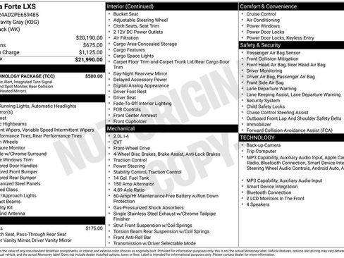 Used 2023 Kia Forte LXS w/ LXS Technology Package image 10