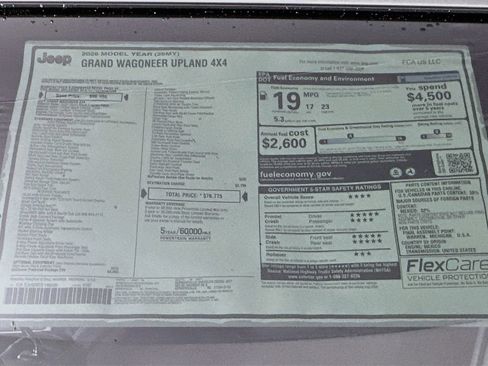 New 2026 Jeep Grand Wagoneer 4WD w/ Quick Order Packge 29V Upland image 21