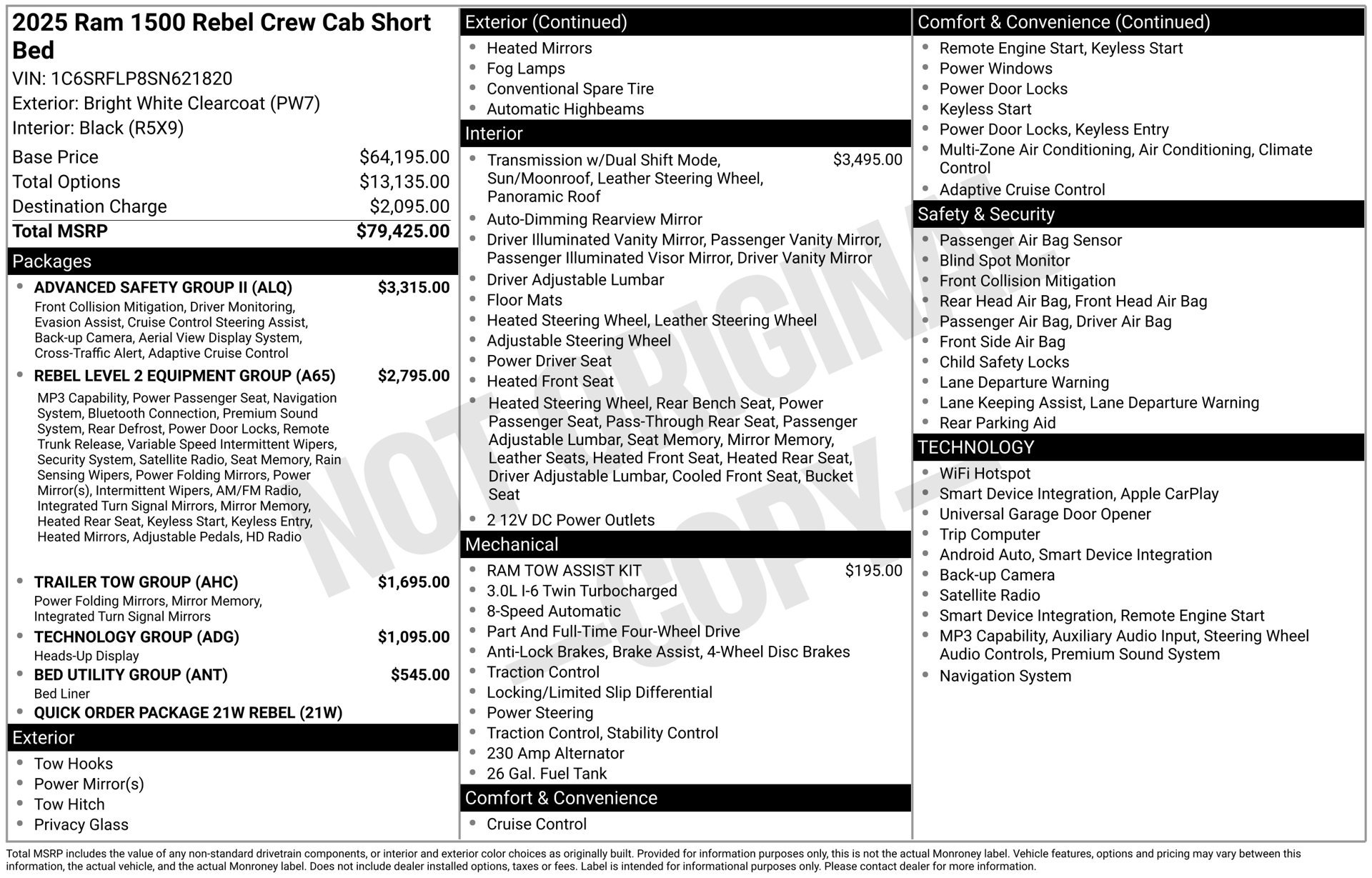 Used 2025 RAM 1500 Rebel w/ Advanced Safety Group II AWD/4WD image 4