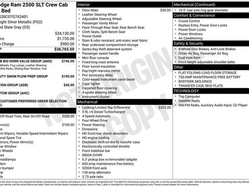 Used 2007 Dodge Ram 2500 Truck SLT w/ Quad Cab Big Horn Value Group image 12