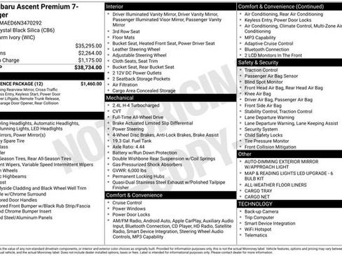Used 2022 Subaru Ascent Premium w/ Convenience Package image 33