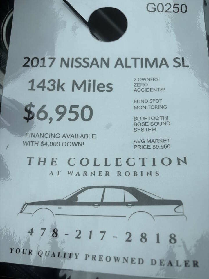 Used 2017 Nissan Altima 2.5 SL w/ Moonroof Package FWD image 2