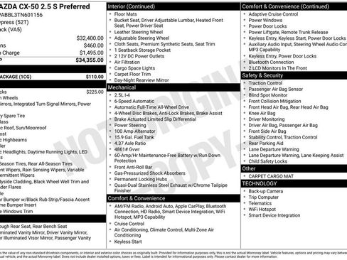 New 2026 MAZDA CX-50 AWD 2.5 S w/ Cargo Package image 6