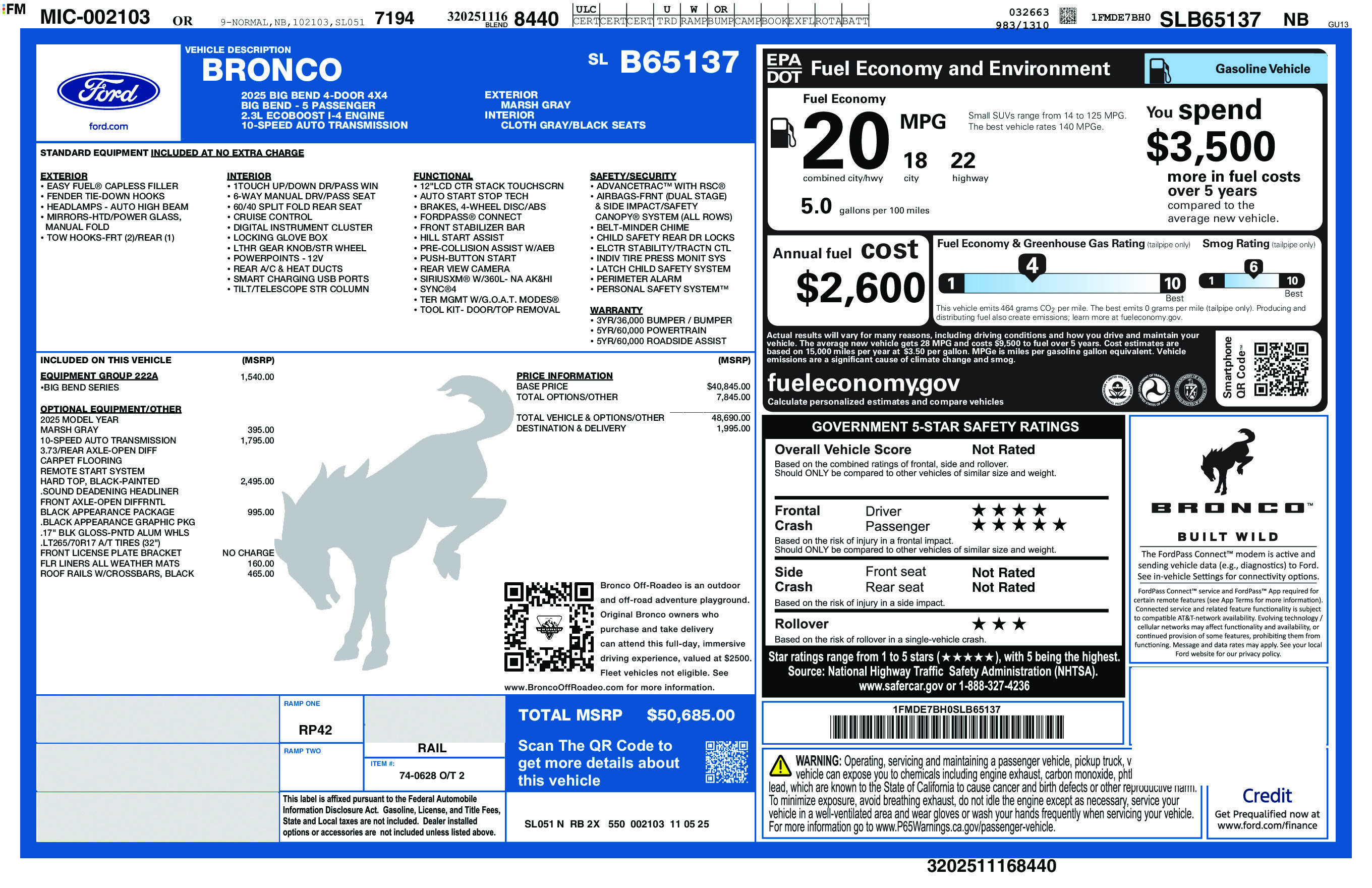 Used 2025 Ford Bronco Big Bend AWD/4WD image 8