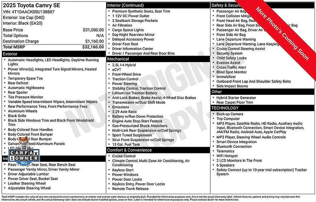Certified 2025 Toyota Camry SE FWD image 6