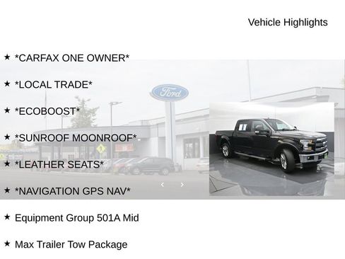 Used 2015 Ford F150 Lariat w/ Equipment Group 501A Mid image 19