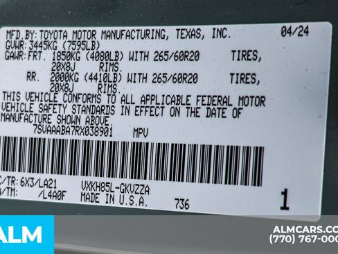 Used 2024 Toyota Sequoia Platinum AWD/4WD image 62