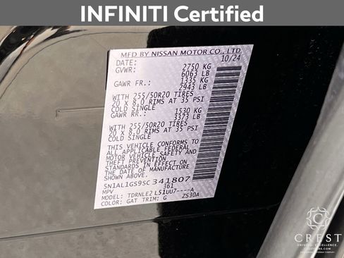 Certified 2025 INFINITI QX60 Sensory image 33