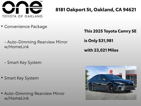 Used 2025 Toyota Camry SE w/ Convenience Package FWD image 6