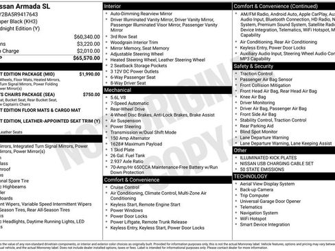 Certified 2024 Nissan Armada SL w/ Midnight Edition Package RWD image 15