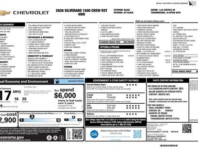 New 2026 Chevrolet Silverado 1500 RST w/ RST All Star Premium Package