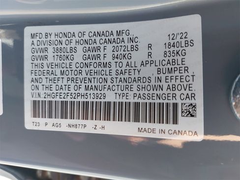 Certified 2023 Honda Civic Sport image 38