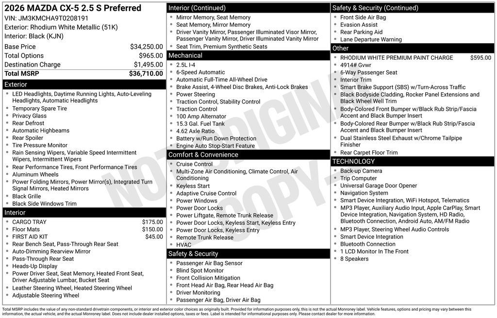 New 2026 MAZDA CX-5 Preferred AWD/4WD image 3