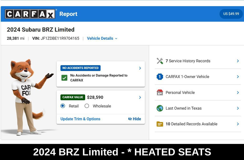 Used 2024 Subaru BRZ Limited w/ Popular Package 2 RWD image 9