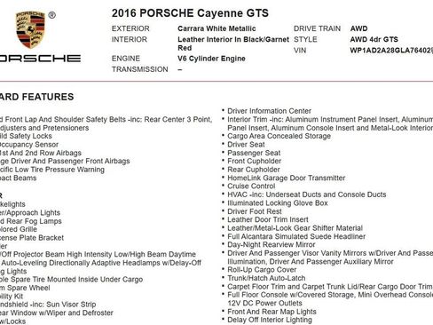 Used 2016 Porsche Cayenne GTS AWD/4WD image 18