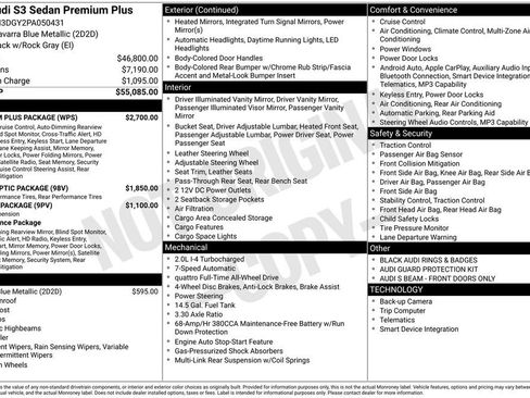 Used 2023 Audi S3 Premium Plus w/ Premium Plus Package AWD/4WD image 6