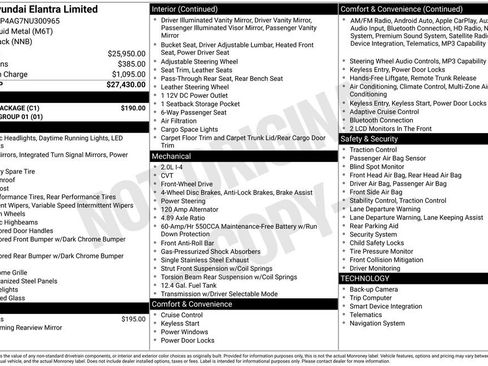 Used 2022 Hyundai Elantra Limited w/ Cargo Package image 6