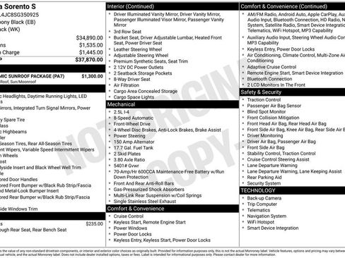 Used 2025 Kia Sorento S w/ Panoramic Sunroof Package FWD image 12