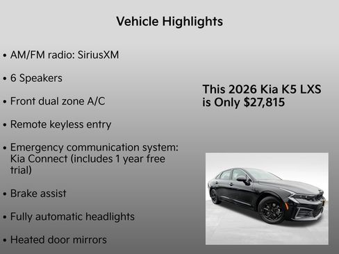 New 2026 Kia K5 LXS image 5