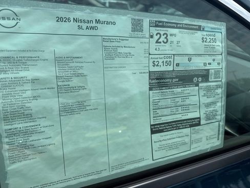 New 2026 Nissan Murano SL AWD/4WD image 38