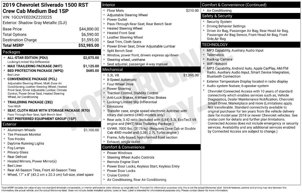 Used 2019 Chevrolet Silverado 1500 RST w/ All-Star Edition AWD/4WD image 6