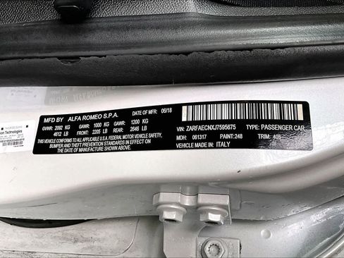 Used 2018 Alfa Romeo Giulia Ti Sport w/ Quick Order Package 22U Sport image 31