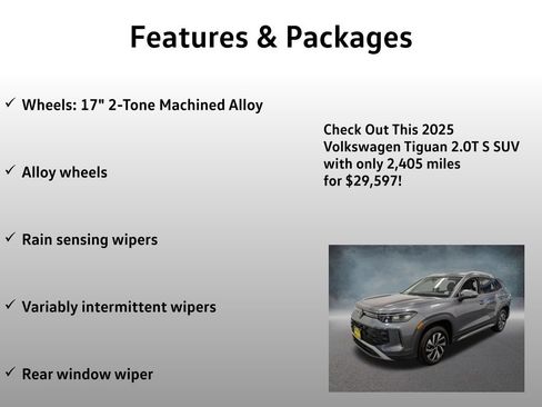 Used 2025 Volkswagen Tiguan S AWD/4WD image 21