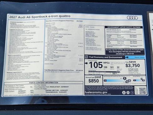 New 2027 Audi A6 e-tron Premium Plus AWD/4WD image 18