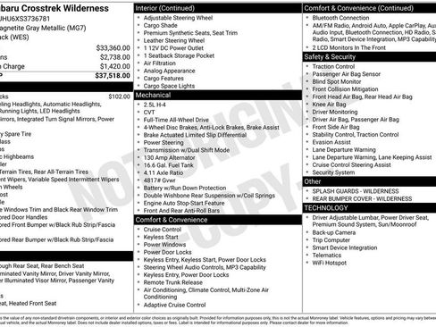 Certified 2025 Subaru Crosstrek 2.5i Wilderness AWD/4WD image 35