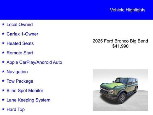 Used 2025 Ford Bronco Big Bend image 2