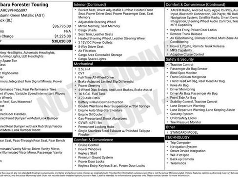 Certified 2023 Subaru Forester Touring AWD/4WD image 7