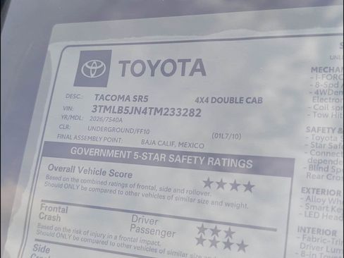 New 2026 Toyota Tacoma SR5 image 14