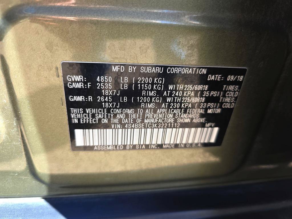 Used 2019 Subaru Outback 3.6R Touring w/ Popular Package #3A AWD/4WD image 28