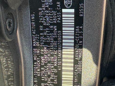 Certified 2022 Toyota Camry SE FWD image 24