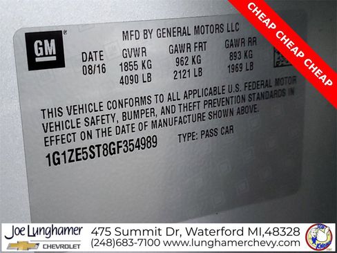 Used 2016 Chevrolet Malibu LT image 32