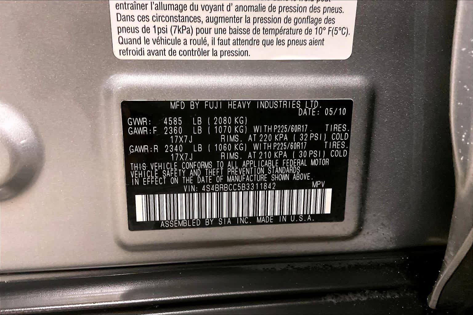 Used 2011 Subaru Outback 2.5i Premium w/ All-Weather Pkg AWD/4WD image 35