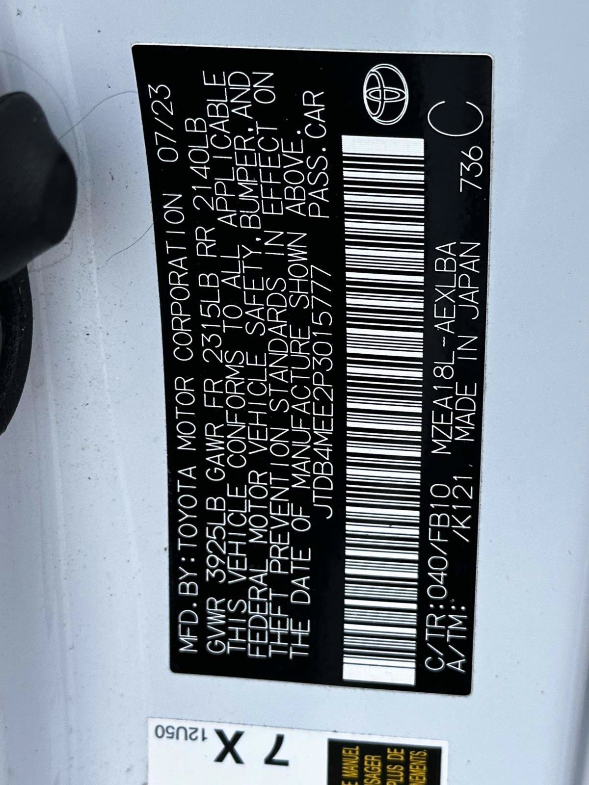 Certified 2023 Toyota Corolla LE FWD image 31