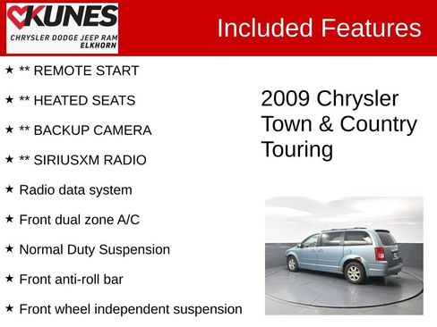 Used 2009 Chrysler Town & Country Touring w/ Family Value Group FWD image 3