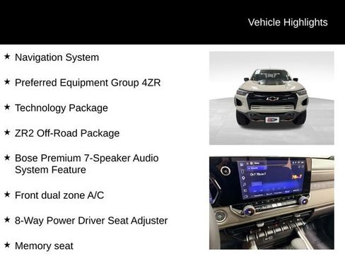 Certified 2026 Chevrolet Colorado ZR2 w/ Technology Package AWD/4WD image 16
