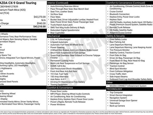 Used 2017 MAZDA CX-9 Grand Touring image 2