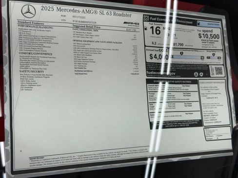 New 2025 Mercedes-Benz SL 63 AMG 4MATIC image 34