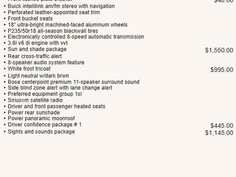 Used 2017 Buick LaCrosse Essence w/ Sun and Shade Package image 2