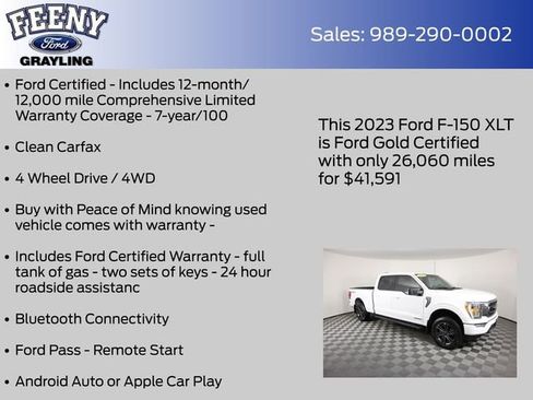 Certified 2023 Ford F150 XLT w/ Equipment Group 302A High image 5